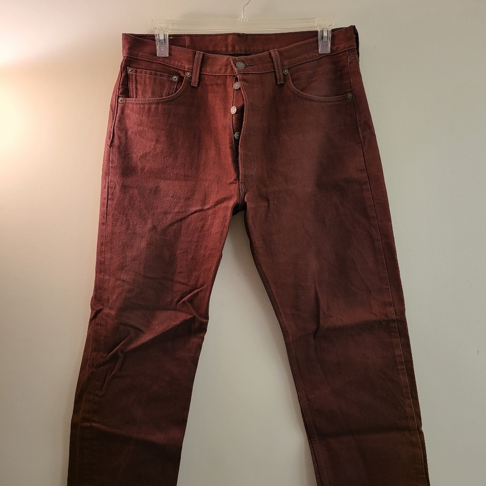 501 Levi jeans, burgundy, 36/32